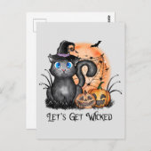 Lasst uns beirren | Schwarze Hexe Postkarte (Vorne/Hinten)