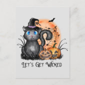 Lasst uns beirren | Schwarze Hexe Postkarte (Vorderseite)