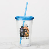 Lasst uns beirren | Schwarze Hexenkatze Acryltrinkbecher (Rückseite)