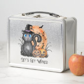 Lasst uns beirren | Schwarze Hexenkatze Metall Brotdose (Beispiel)