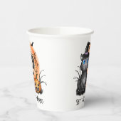 Lasst uns beirren | Schwarze Hexenkatze Pappbecher (Links)