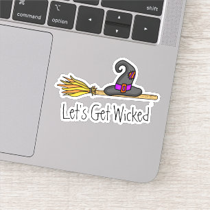 Lasst uns beirren   Witchy Halloween Aufkleber