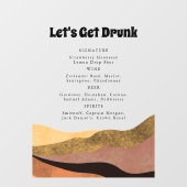 Lasst uns Betrunkene, transparente Funny Boho Hoch Fensteraufkleber (Blatt)