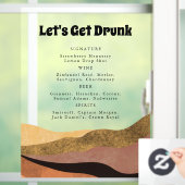 Lasst uns Betrunkene, transparente Funny Boho Hoch Fensteraufkleber (Zuhause)