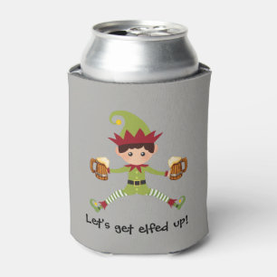 Lasst uns Bier trinken wie die Elfen Weihnachten Dosenkühler