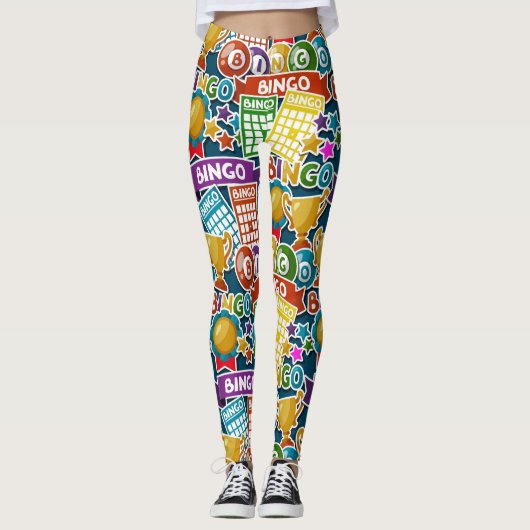 Lasst uns BINGO Pop Fashion Leggings (Vorderseite)