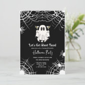 Lasst uns Blatt gegenüber Martini-Halloween-Party  Einladung (Stehend Vorderseite)