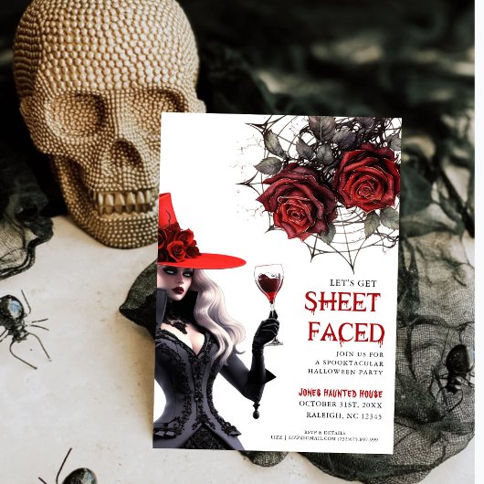 Lasst uns Blatt vor dem Halloween-Party des Blüten Einladung