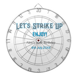 Lasst uns blau graue, glückliche 10-Geburtstagsbez Dartscheibe