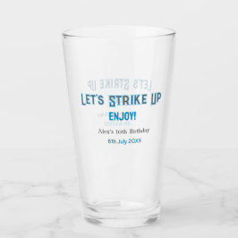 Lasst uns blau graue, glückliche 10-Geburtstagsbez Glas