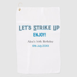 Lasst uns blau graue, glückliche 10-Geburtstagsbez Golfhandtuch