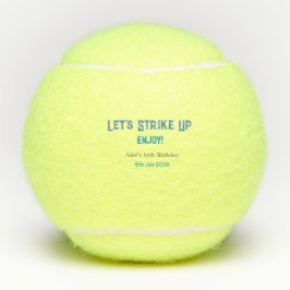 Lasst uns blau graue, glückliche 10-Geburtstagsbez Tennisbälle