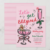 Lasst uns Blitzened Weihnachts-Cocktailparty feier Einladung (Vorne/Hinten)