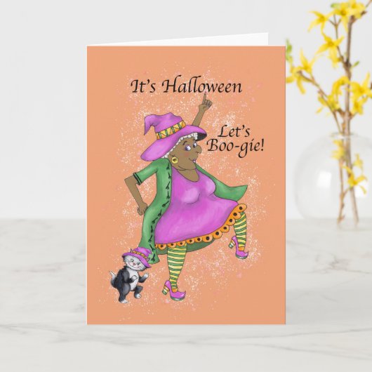 Lasst uns Boo-gie Karte (Gelbe Blume)