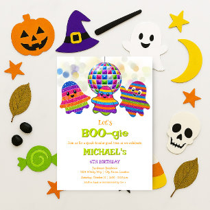 Lasst uns BOO-gie Kinder Disco Halloween Geburtsta Einladung