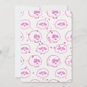 Lasst uns Boogie Girly Skeletons Dance Disco Hallo Einladung (Rückseite)