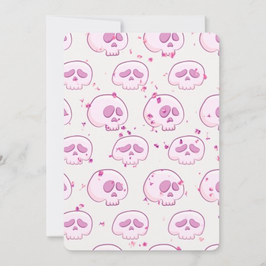 Lasst uns Boogie Girly Skeletons Dance Disco Hallo Einladung (Rückseite)