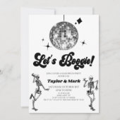 Lasst uns Boogie! Halloween-Party "Disco Ball Skel Einladung (Vorderseite)
