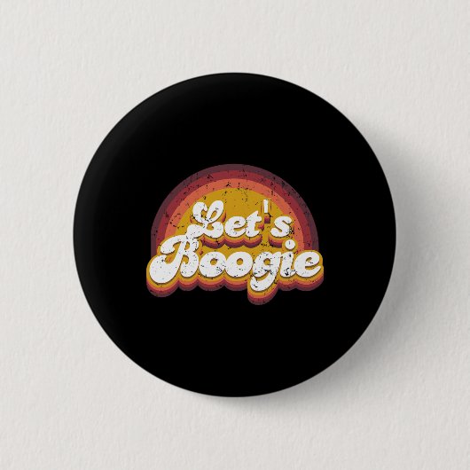 Lasst uns Boogie Kidcore ästhetische Retro Rainbow Button (Vorderseite)