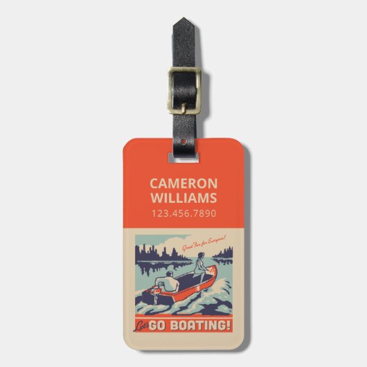 Lasst uns Boote fahren gehen Gepäckanhänger (Vorderseite vertikal)