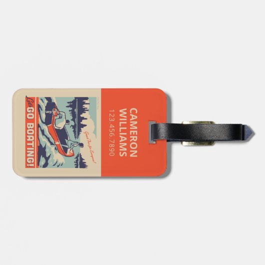 Lasst uns Boote fahren gehen Gepäckanhänger (Rückseite horizontal)