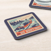 Lasst uns Boote fahren gehen Getränkeuntersetzer (Linke Seite)