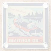 Lasst uns Boote fahren gehen Glasuntersetzer (Rückseite)