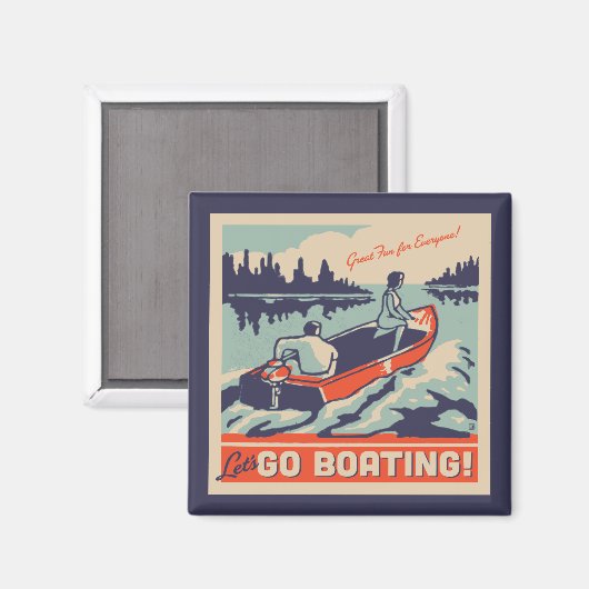 Lasst uns Boote fahren gehen Magnet (Vorderseite/Rückseite)