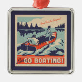 Lasst uns Boote fahren gehen Ornament Aus Metall (Vorne)