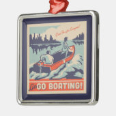 Lasst uns Boote fahren gehen Ornament Aus Metall (Links)