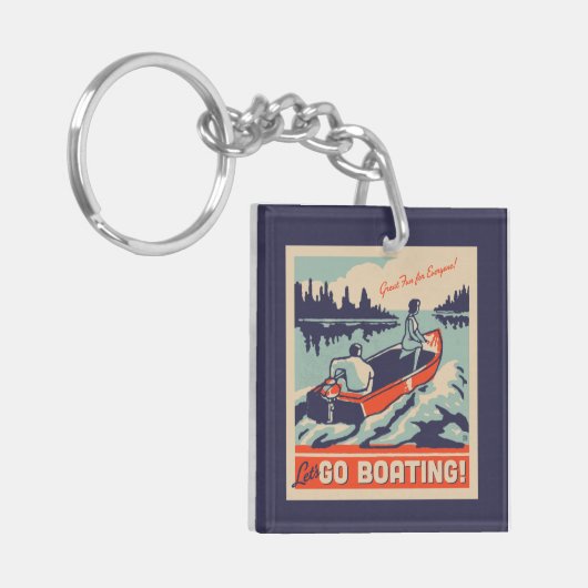 Lasst uns Boote fahren gehen Schlüsselanhänger (Vorderseite links)