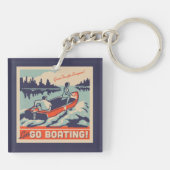 Lasst uns Boote fahren gehen Schlüsselanhänger (Rückseite)