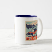 Lasst uns Boote fahren gehen Zweifarbige Tasse (VorderseiteRechts)