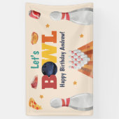 Lasst uns Bowling Geburtstagsbanner bowlen Banner (Vertikal)