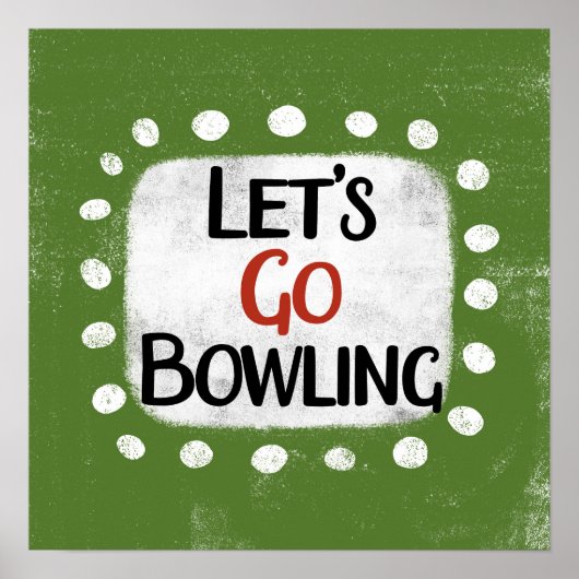 Lasst uns Bowling Poster Wall Art gehen (Vorne)