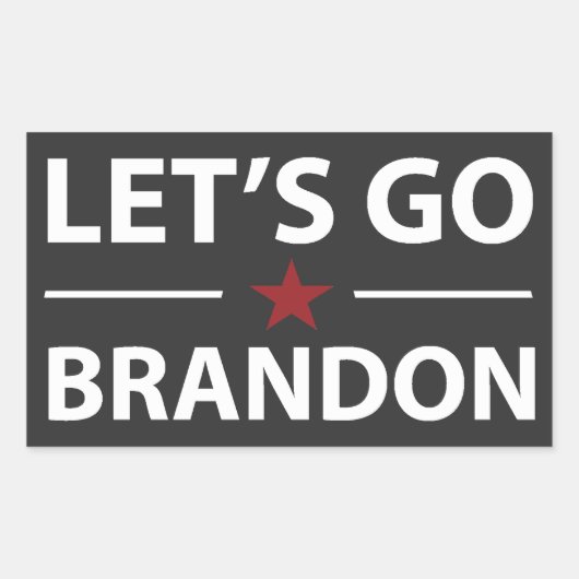 Lasst uns Brandon Anti Joe Biden Konservativen fol Rechteckiger Aufkleber (Vorderseite)