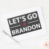 Lasst uns Brandon Anti Joe Biden Konservativen fol Rechteckiger Aufkleber (Umschlag)