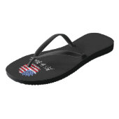 Lasst uns Brandon Biden Chant American Flag gehen Badesandalen (Schrägansicht)