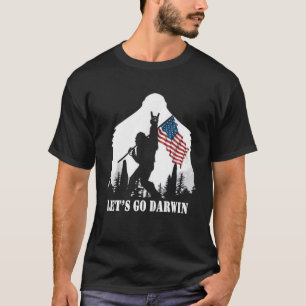 Lasst uns Brandon Bigfoot American Flag gehen T-Shirt