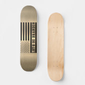 Lasst uns Brandon Brass Gold Sheen gehen Skateboard (Vorderseite)