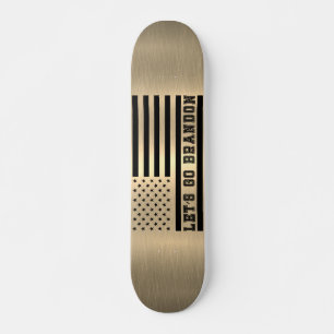 Lasst uns Brandon Brass Gold Sheen gehen Skateboard