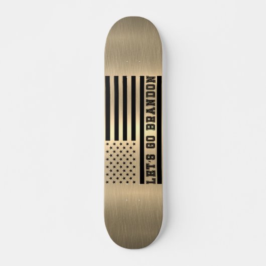 Lasst uns Brandon Brass Gold Sheen gehen Skateboard (Vorne)