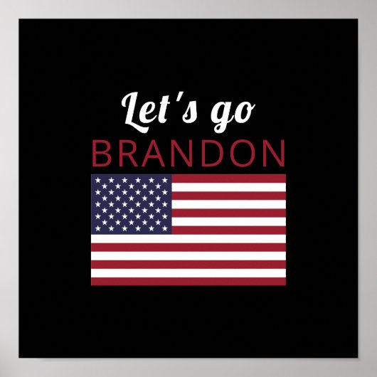 Lasst uns Brandon, die amerikanische Flagge gehen Poster (Vorne)