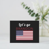 Lasst uns Brandon, die amerikanische Flagge gehen Postkarte (Stehend Vorderseite)