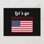 Lasst uns Brandon, die amerikanische Flagge gehen Postkarte (Vorderseite)