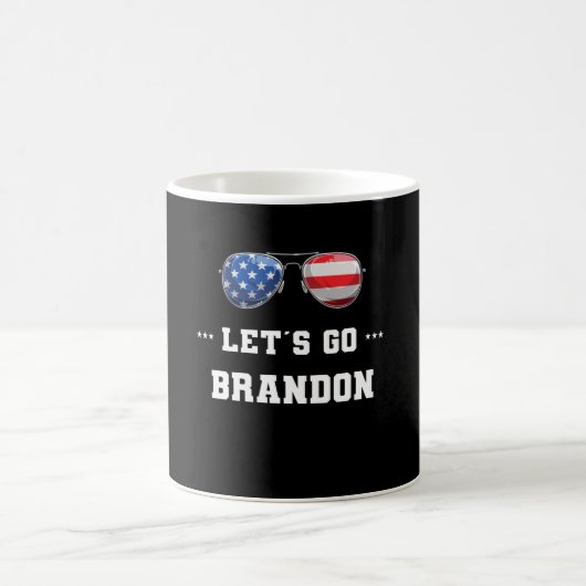 Lasst uns Brandon, die konservative US-Flagge JB Kaffeetasse (Mittel)