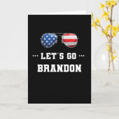 Lasst uns Brandon, die konservative US-Flagge JB Karte (Gelbe Blume)