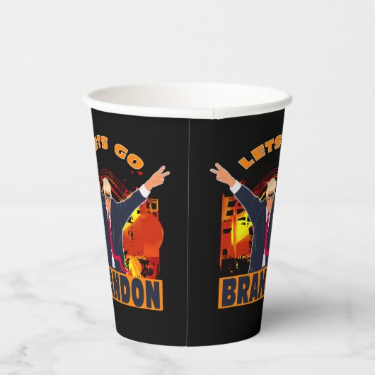 Lasst uns Brandon Funny Anti Biden Trump politisch Pappbecher (Rechts)