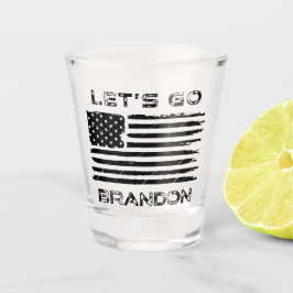Lasst uns Brandon Funny Biden Chant Distressed Fla Schnapsglas