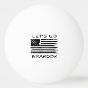 Lasst uns Brandon Funny Biden Chant Distressed Fla Tischtennisball